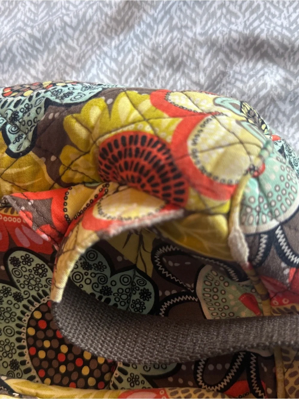 Vera Bradley Flower Shower Quilted Cotton Backpack | Floral Side Flap Pockets